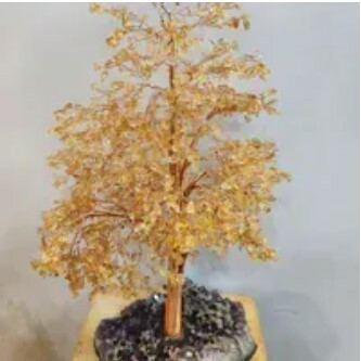 [S] GEMZ & CO HLCT XL AMETHYST DRUSE CRYSTAL TREE, HIGH END CITRINE, W85 (W85)