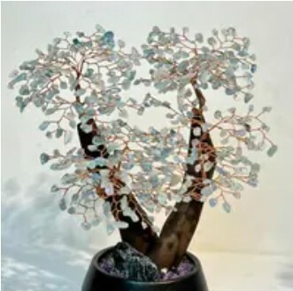 [S] GEMZ & CO HLCT SMALL DU JUAN WOOD TREE, AQUAMARINE, W87 (W87)