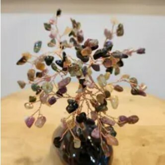 [S] GEMZ & CO HLCT MINI ROUND AGATE (MA NAO) TREE, TOURMALINE, W88 (W88)