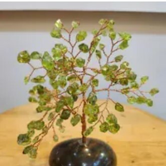 [S] GEMZ & CO HLCT MINI ROUND AGATE (MA NAO) TREE, PERIDOT, W91 (W91)