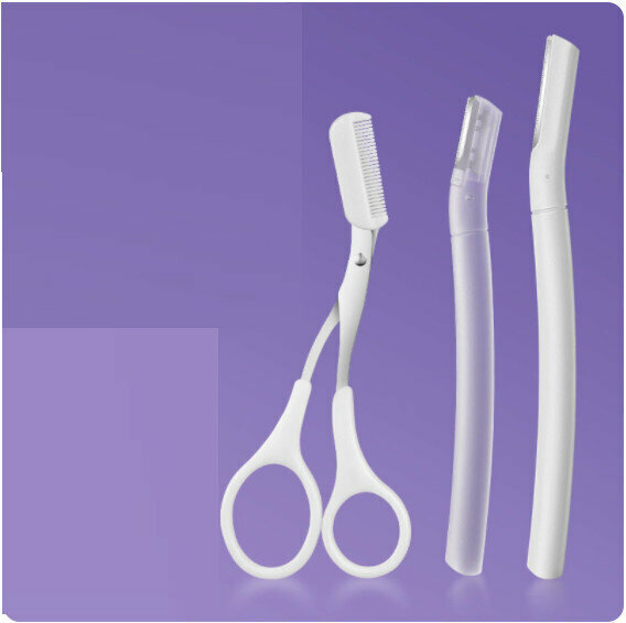 New eyebrow trimmer set [long+short+eyebrow scissors]