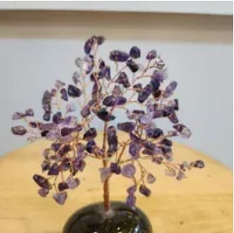 [S] GEMZ & CO HLCT MINI ROUND AGATE (MA NAO) TREE, HIGH END AMETHYST, W95 (W95)