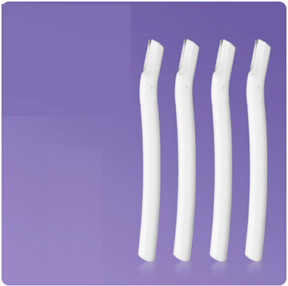 New eyebrow trimmer set [4 white short knives]