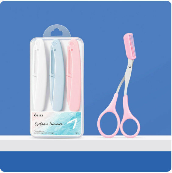 New eyebrow trimmer set [3 eyebrow trimming knives + eyebrow scissors]