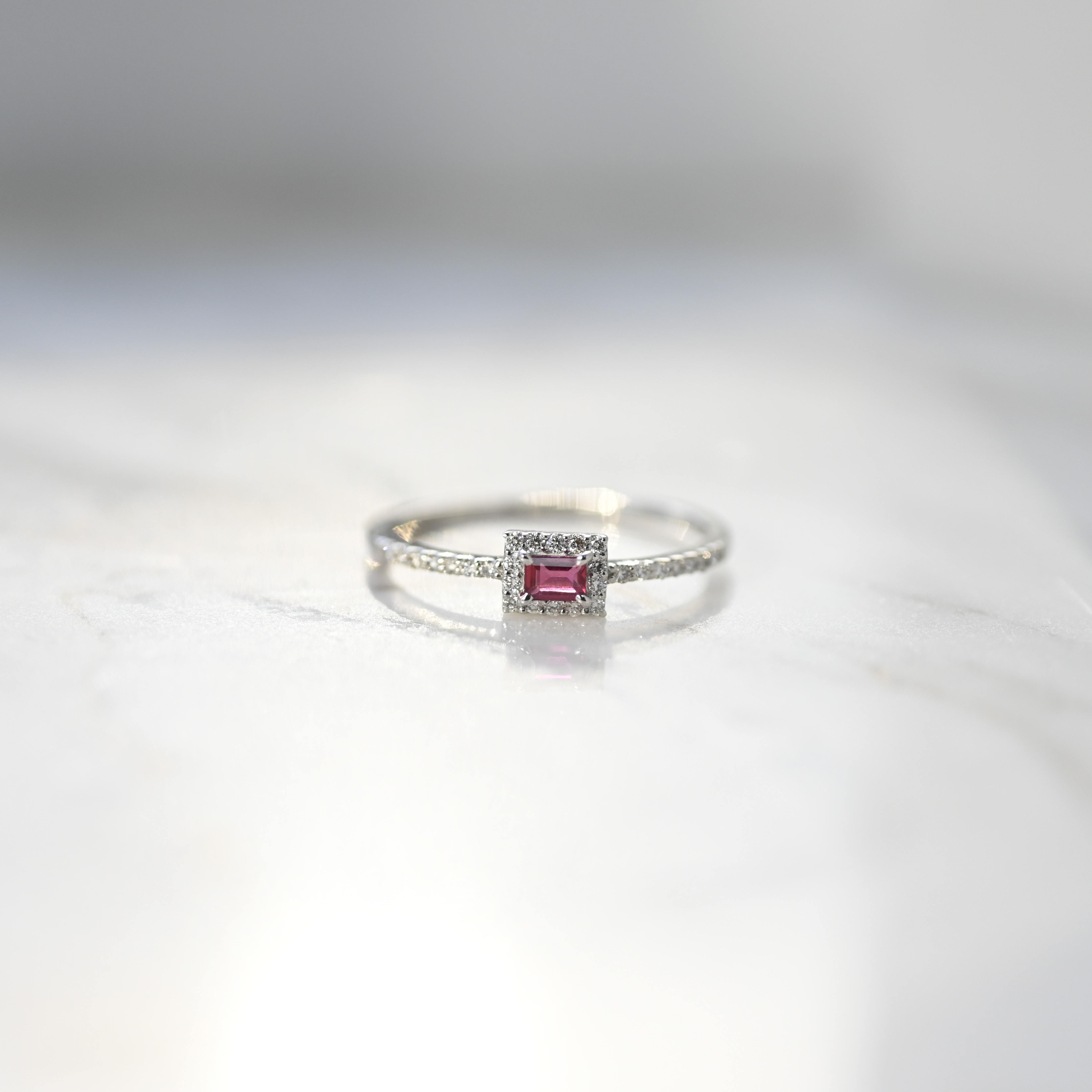 PT950 Pigeon Blood Ruby & Diamond Ring