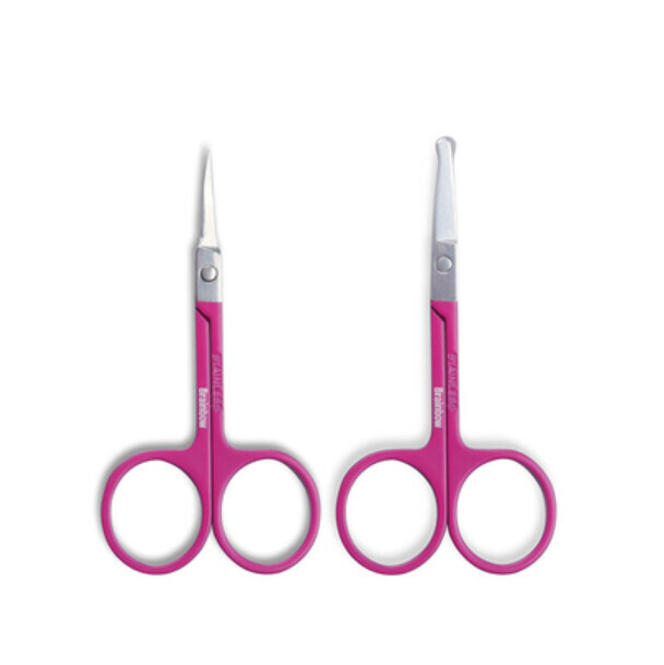 New stainless steel eyebrow scissors (specifications: rose red tip + round tip scissors)