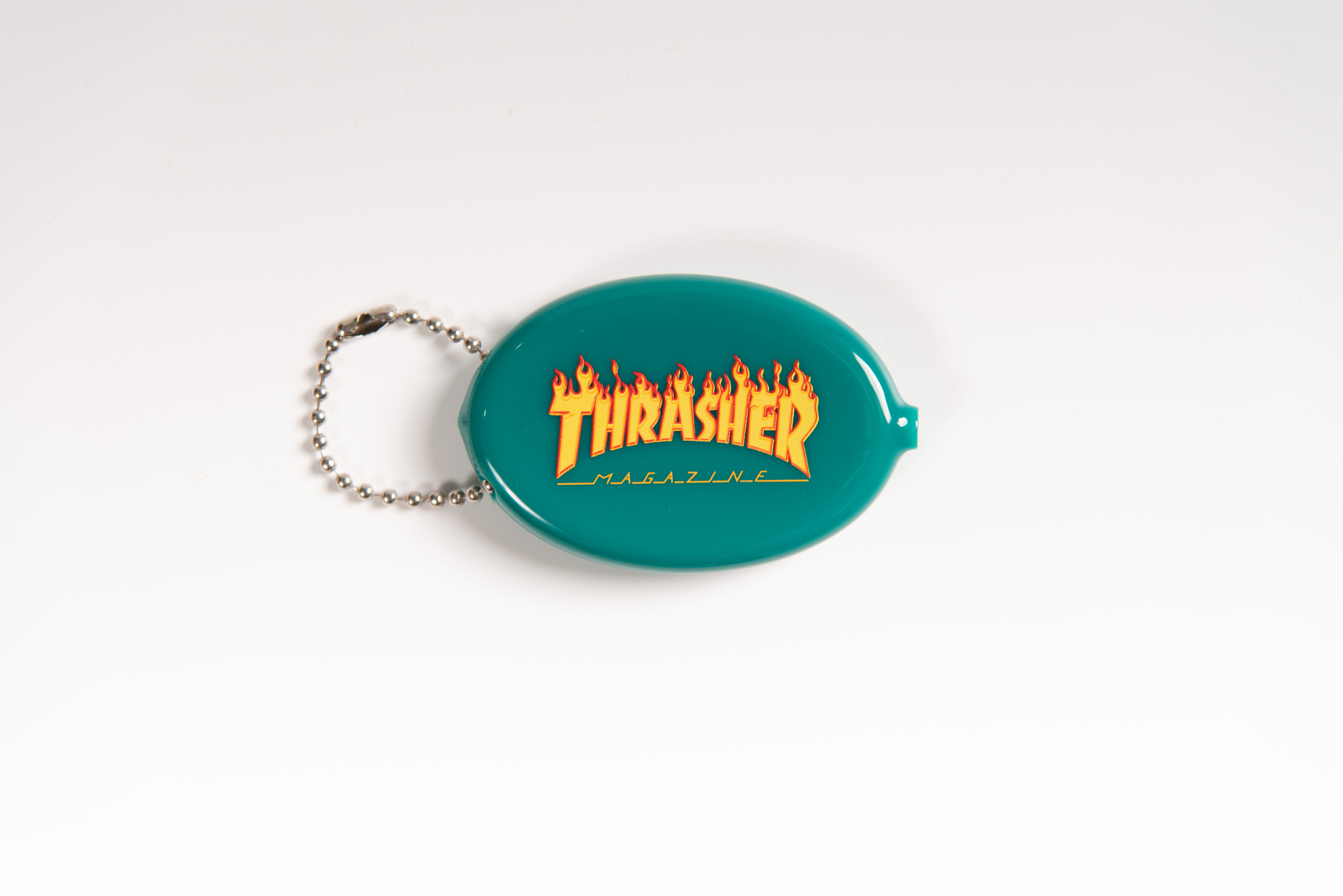 THRASHER  KEY CHAIN COIN CASE 火焰字體零錢包