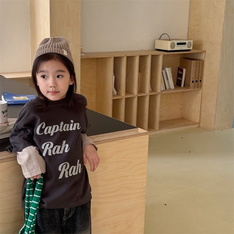 棒球感假兩件上衣