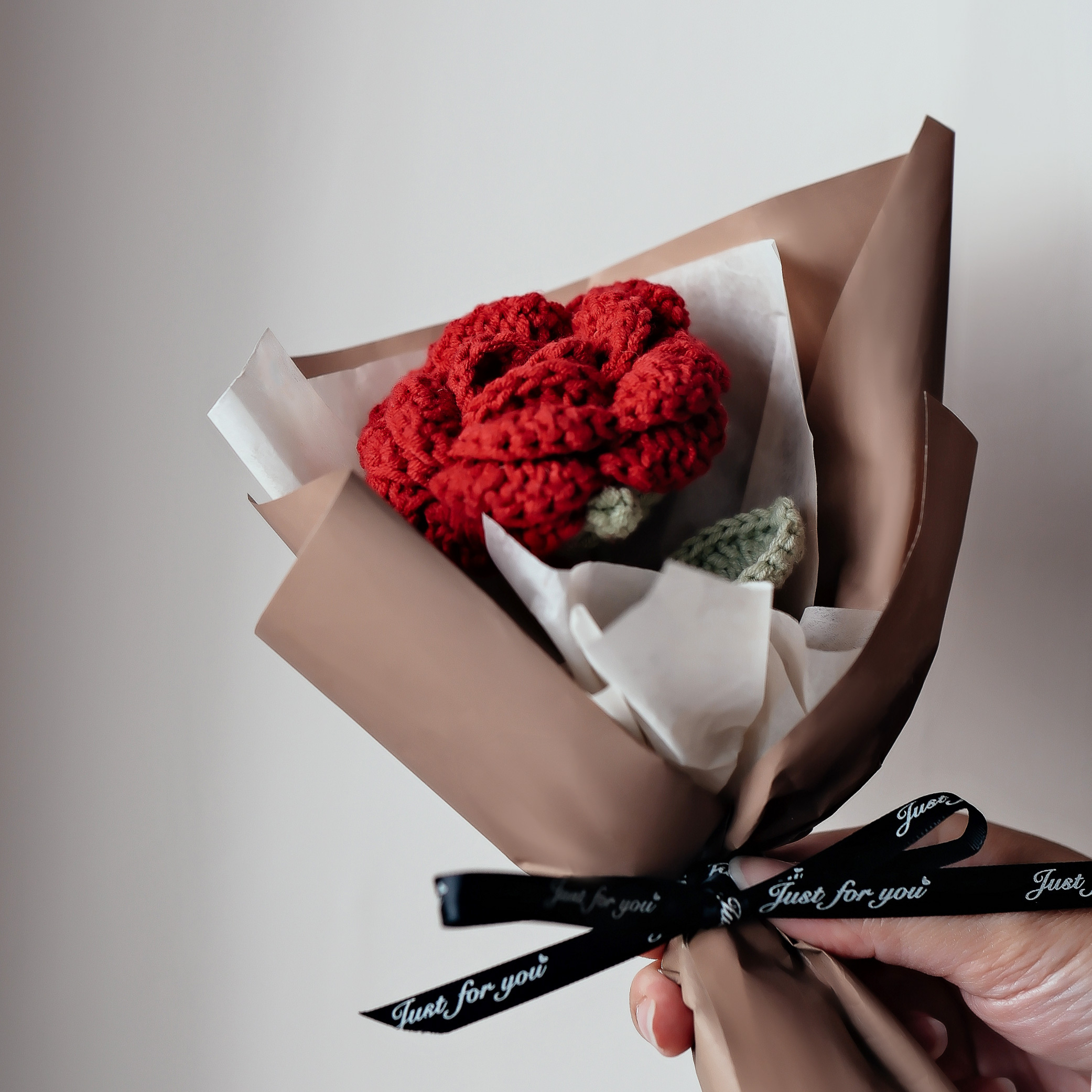 玫瑰戀人針織花