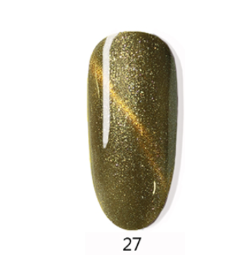 新款猫眼甲油膠（27號猫眼膠星青黃【規格15ML】）