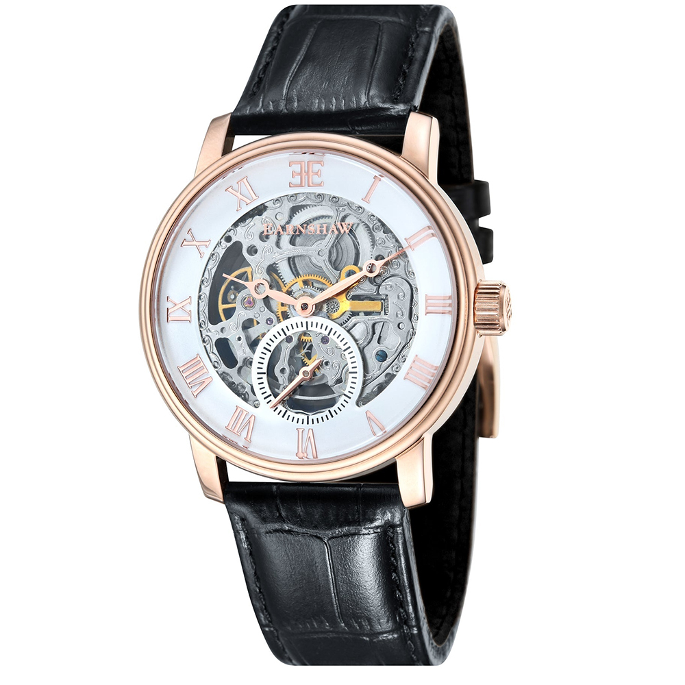 【Thomas Earnshaw 恩梭】ES-8041 Westminster 西敏市系列 羅馬時標 鏤空錶盤 真皮 皮革 防水50米 機械錶-