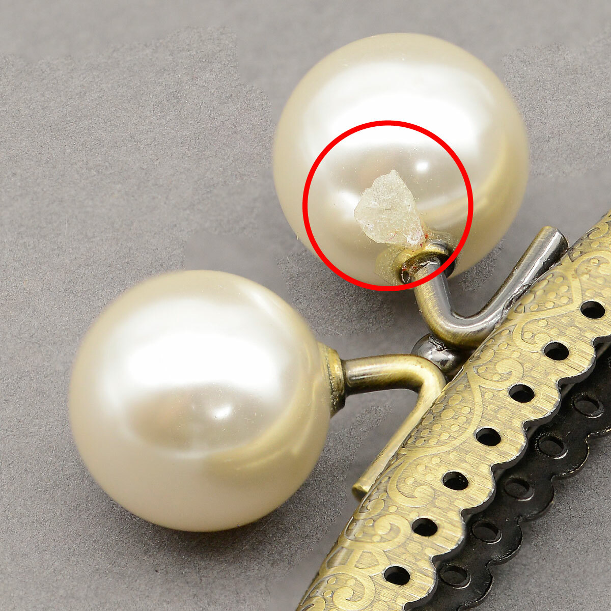 16.5公分經典半圓大珍珠頭口金【微瑕福利品】