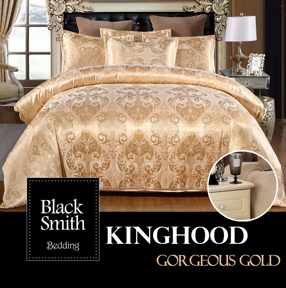 Black Smith 貴族提花雙面床品套裝(華麗金)