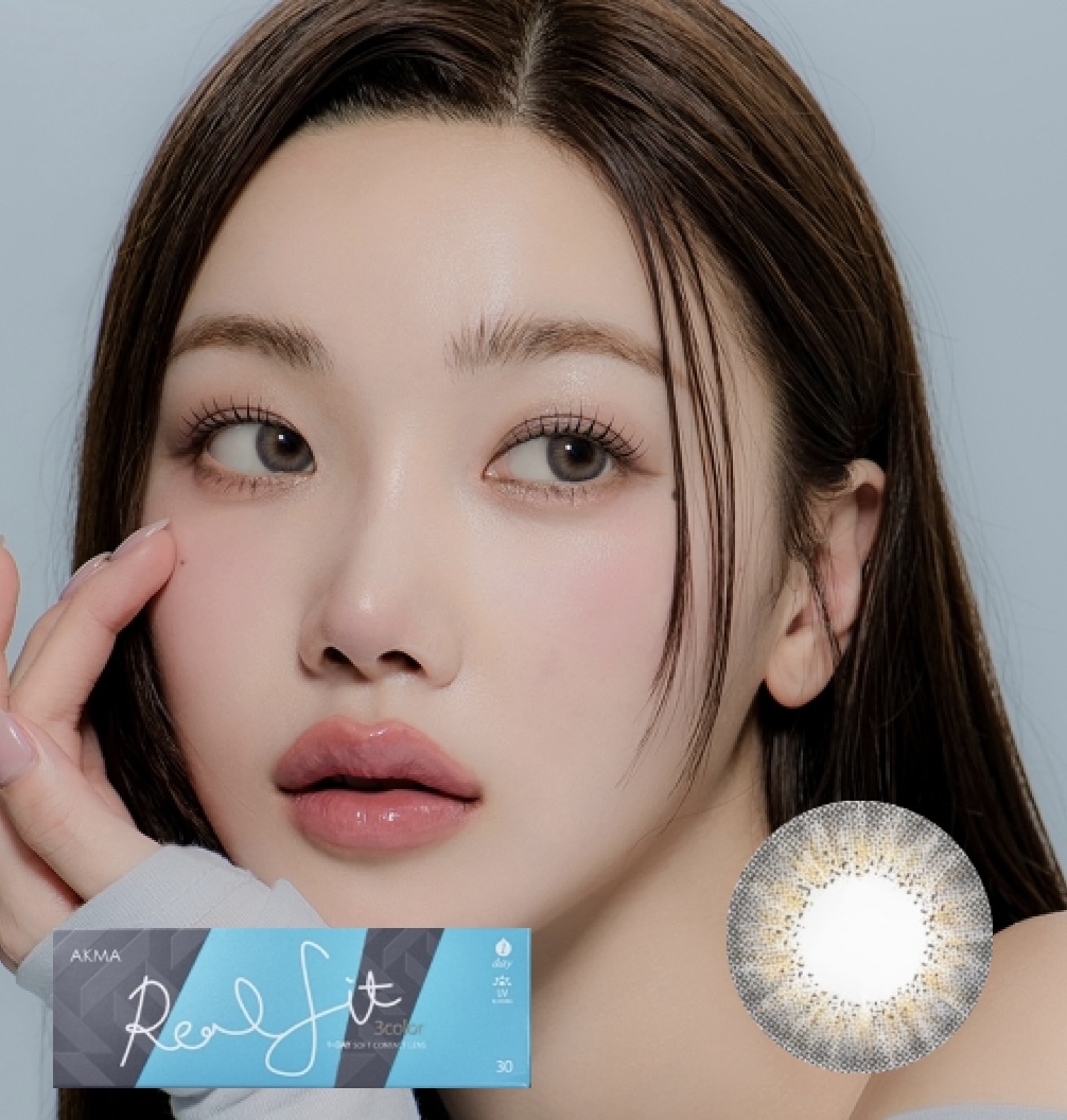 LensMe Real Fit 3Color 1 day(30片)(Gray)