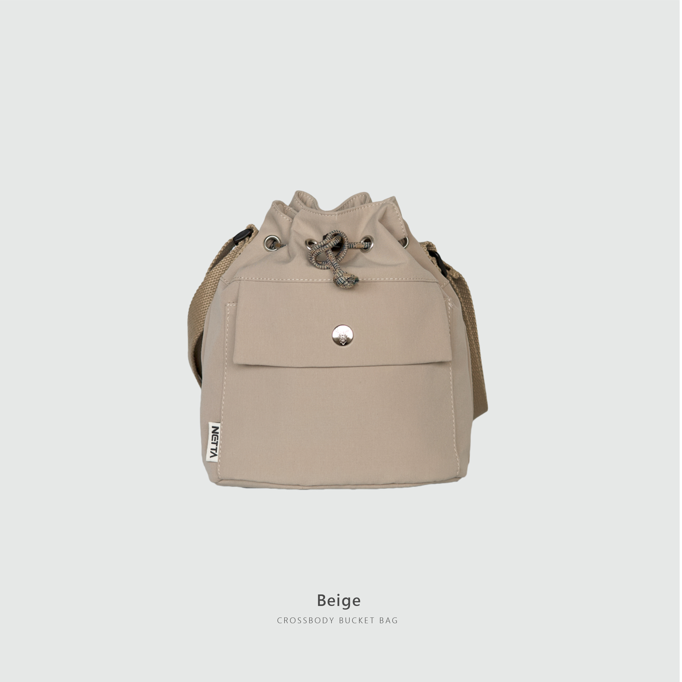 斜背抽繩束口包 (5色)｜NETTA