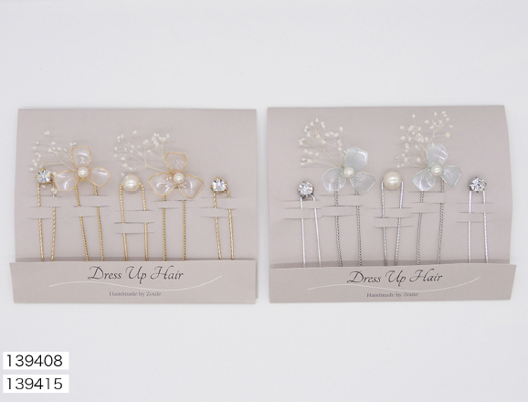 透明感花形頭飾 upin set