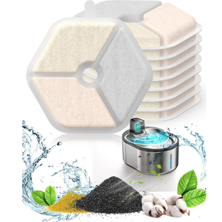 Oneisall filter for Stainless Steel Wireless Water Fountain 4L(9pcs)