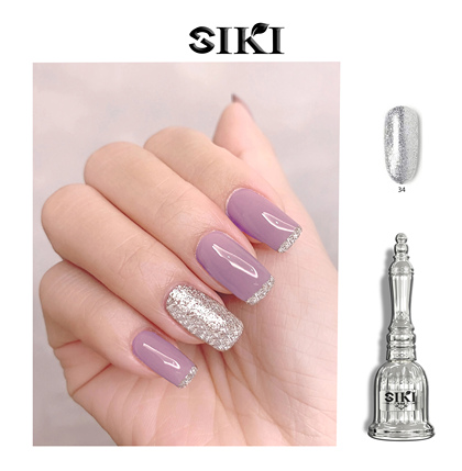 New nail polish glue (No. 34 glazed silver [15ML])
