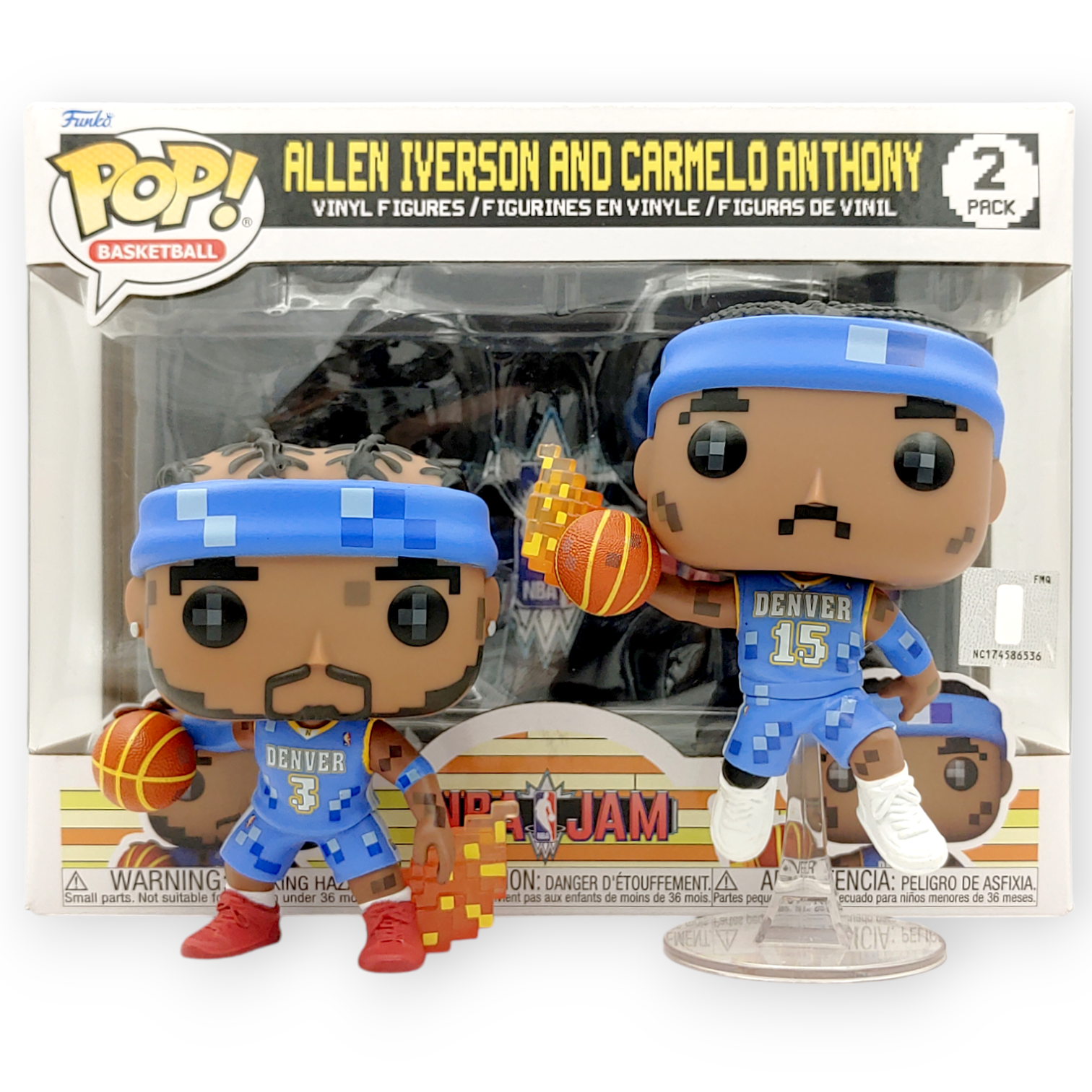 FUNKO POP<NBA JAM>阿倫.艾佛遜&卡美路.安東尼_8-BIT-No.2Pack