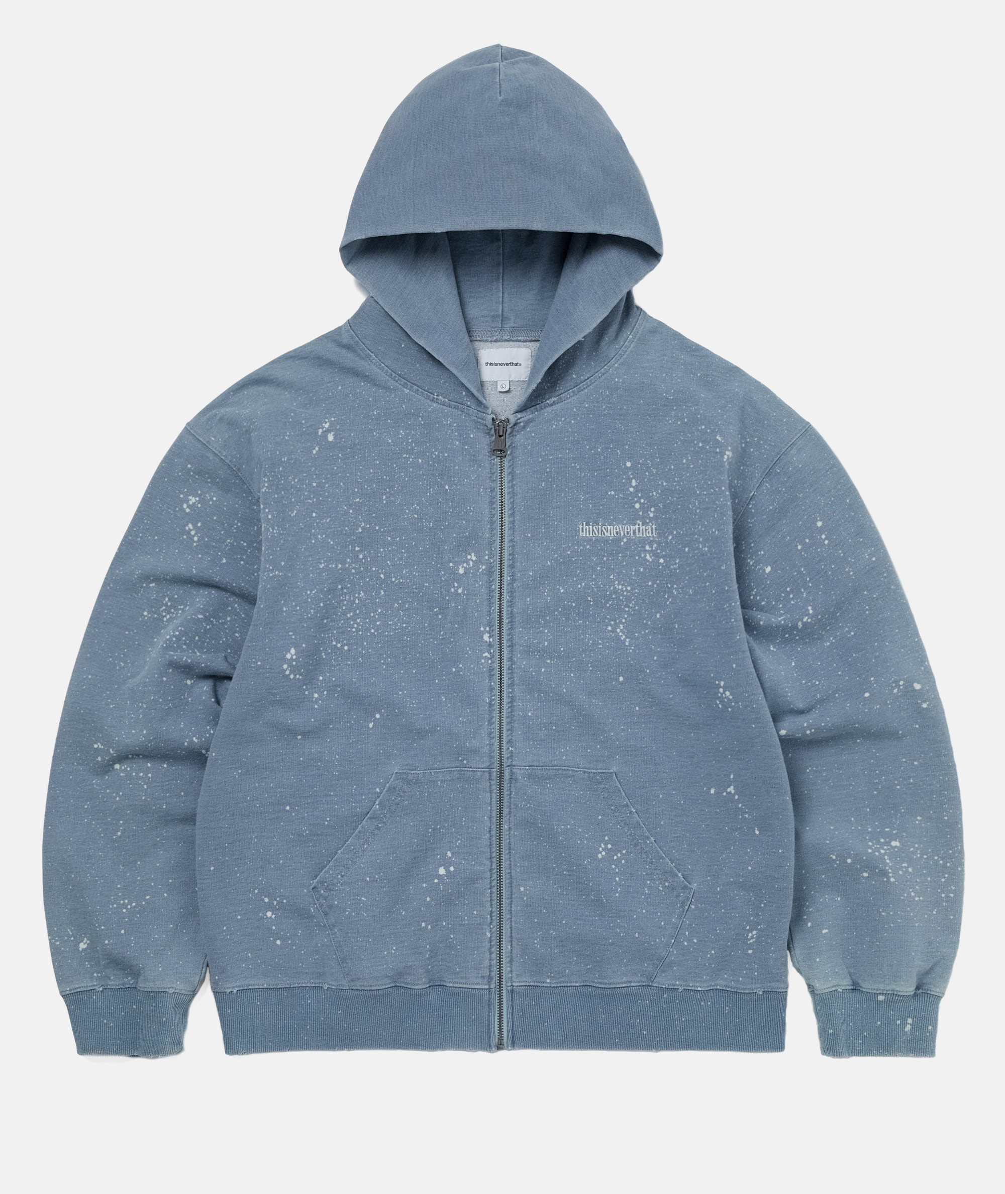 THISISNEVERTHAT®】INDIGO DYED ZIP UP HOODIE