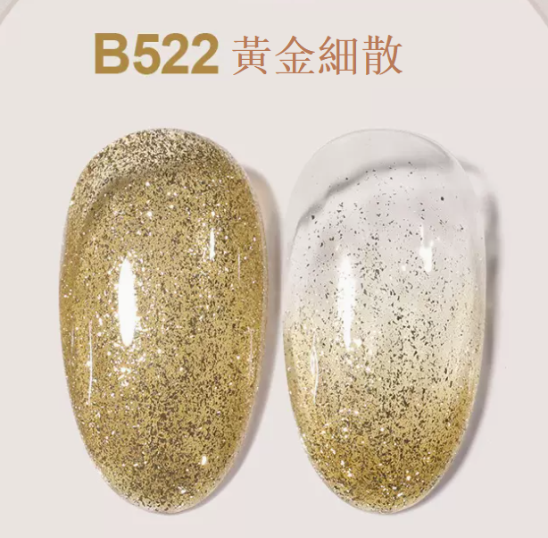 熱賣光療美甲閃粉甲油膠 玫瑰金瓶B522