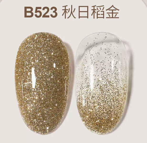 熱賣光療美甲閃粉甲油膠 玫瑰金瓶B523