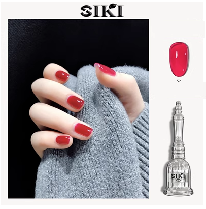 New nail polish gel (No. 52 ice-clear raspberry red [15ML])