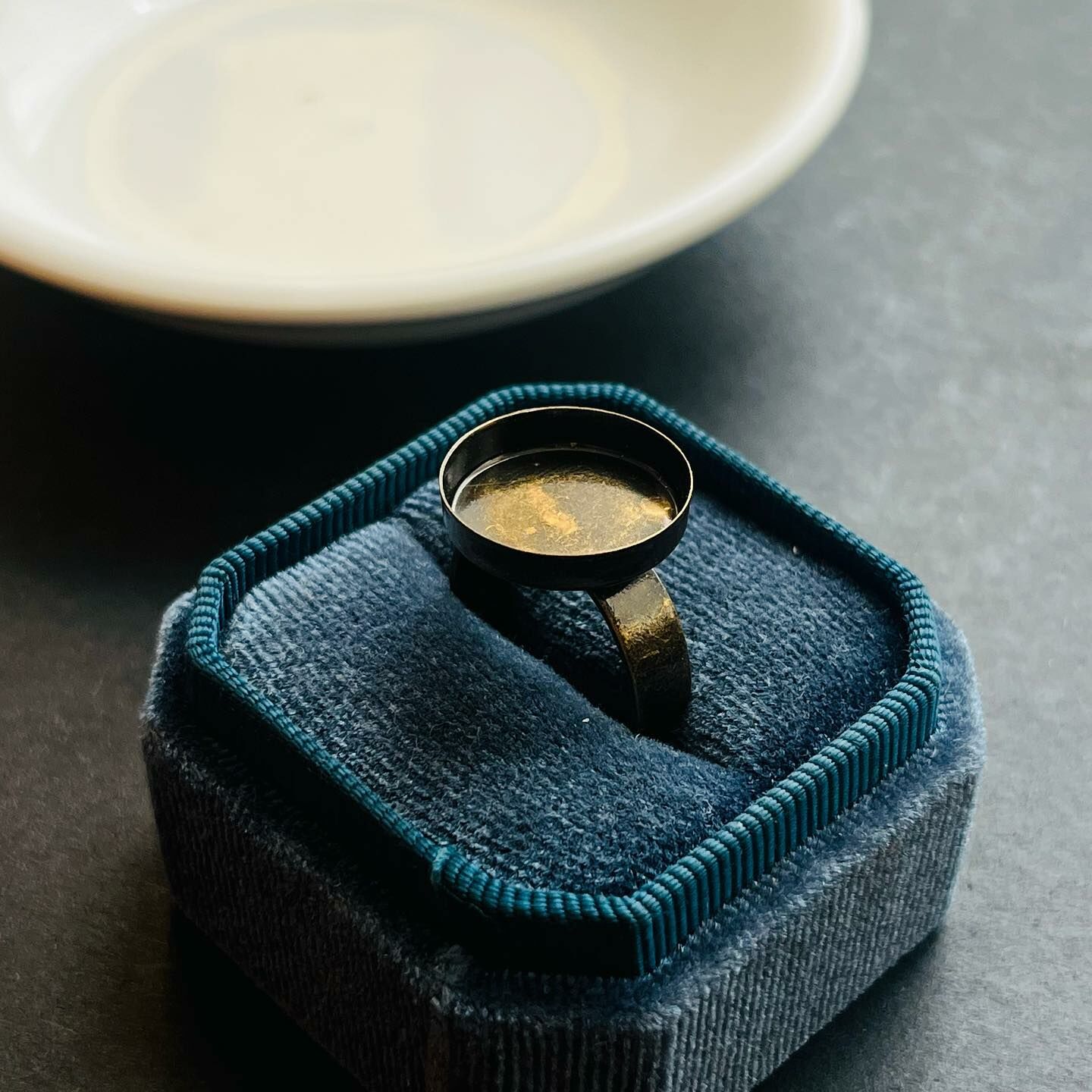 [原石] 黃銅戒托 水晶戒指托 銅 15mm 手工藝材料