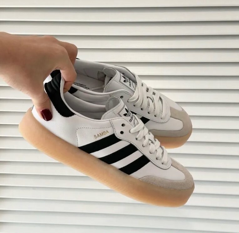 Adidas Sambae 鬆糕鞋 白巧克力 白黑 焦糖底 厚底 休閒鞋 女鞋