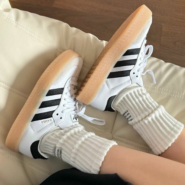 Adidas Sambae 鬆糕鞋 白巧克力 白黑 焦糖底 厚底 休閒鞋 女鞋