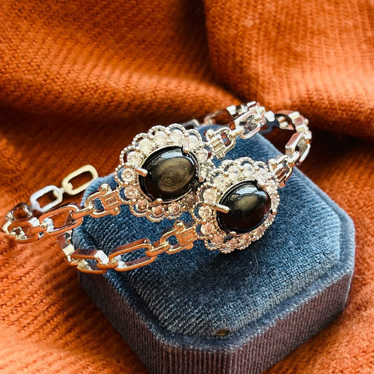 [原石] 金運石 埃及幸運石 水晶手環 金屬手鐲