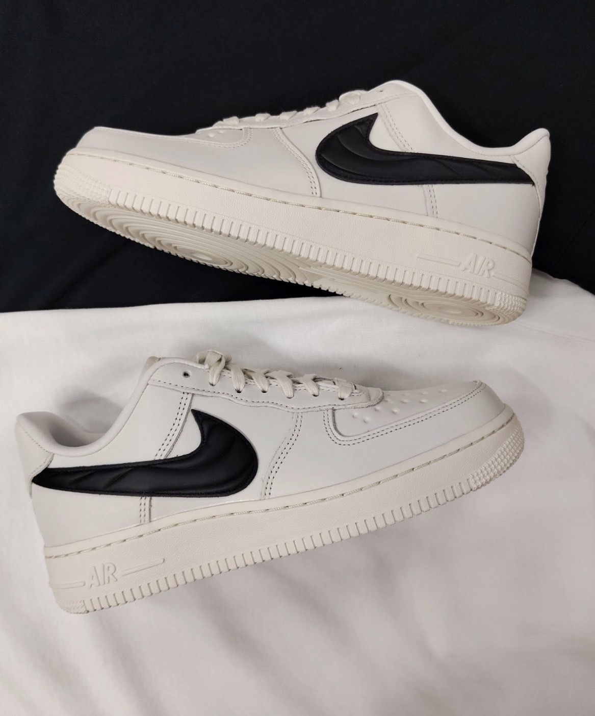 預購 NIKE AIR FORCE 奶油 熊貓 全白黑勾