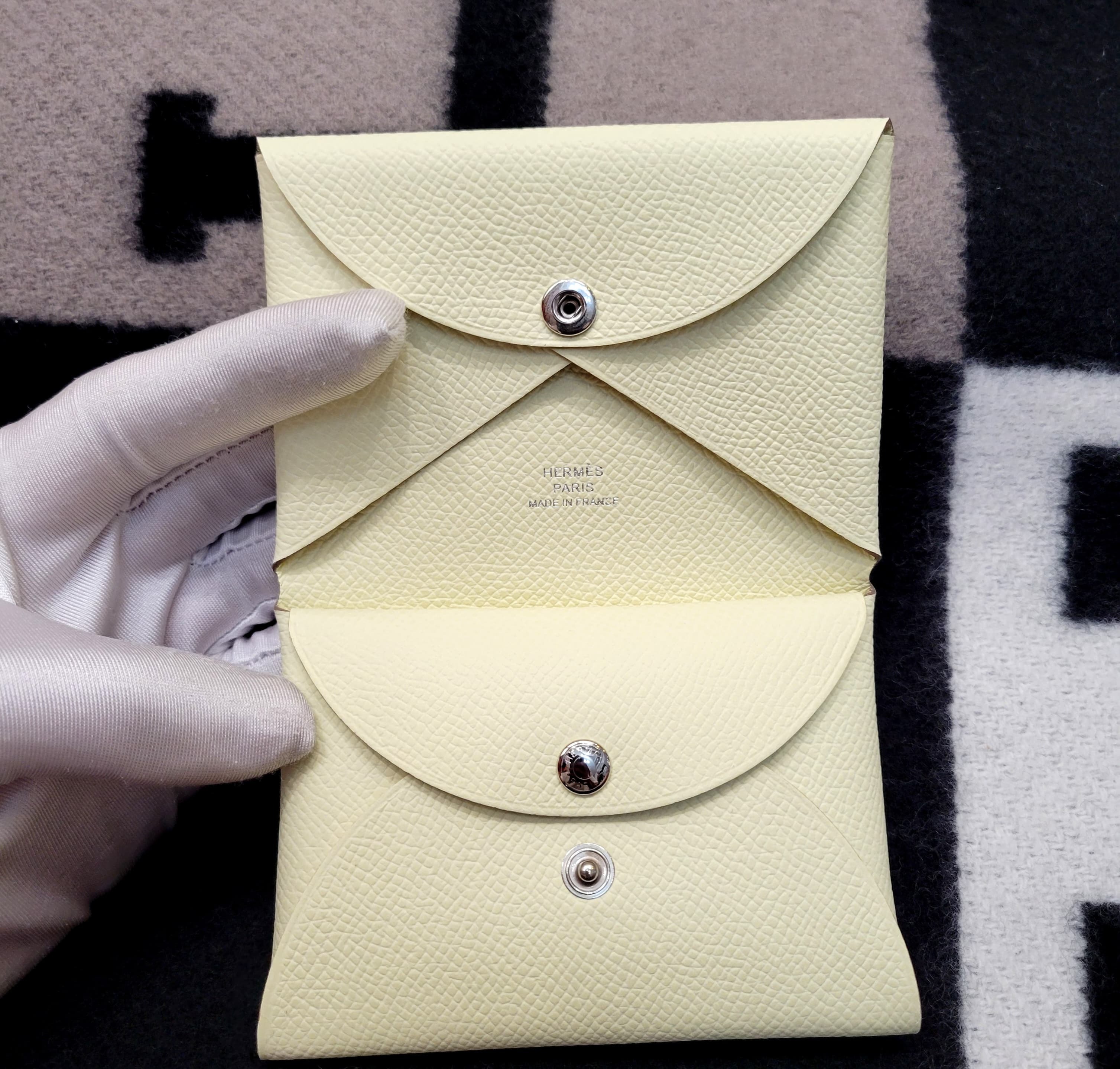 Hermes calvi duo i8  Jaune Milton  EPSOM 米爾頓黃