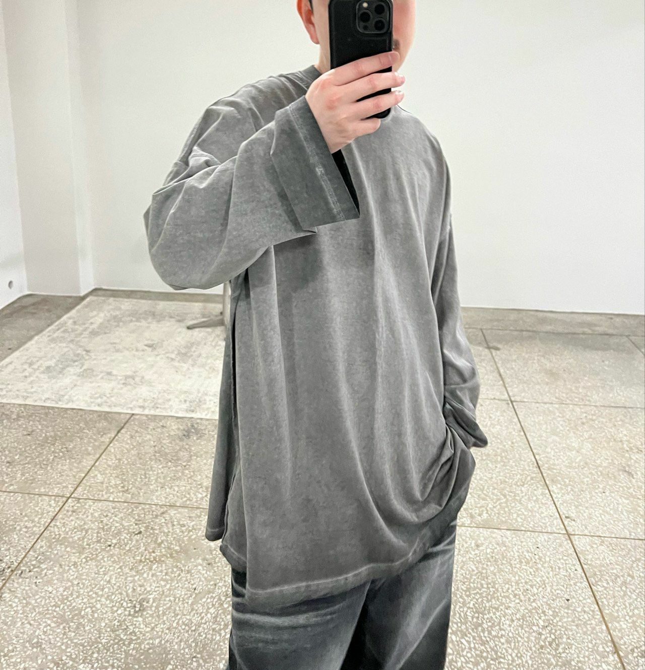 洗水淨色長袖衫 Votus-037T