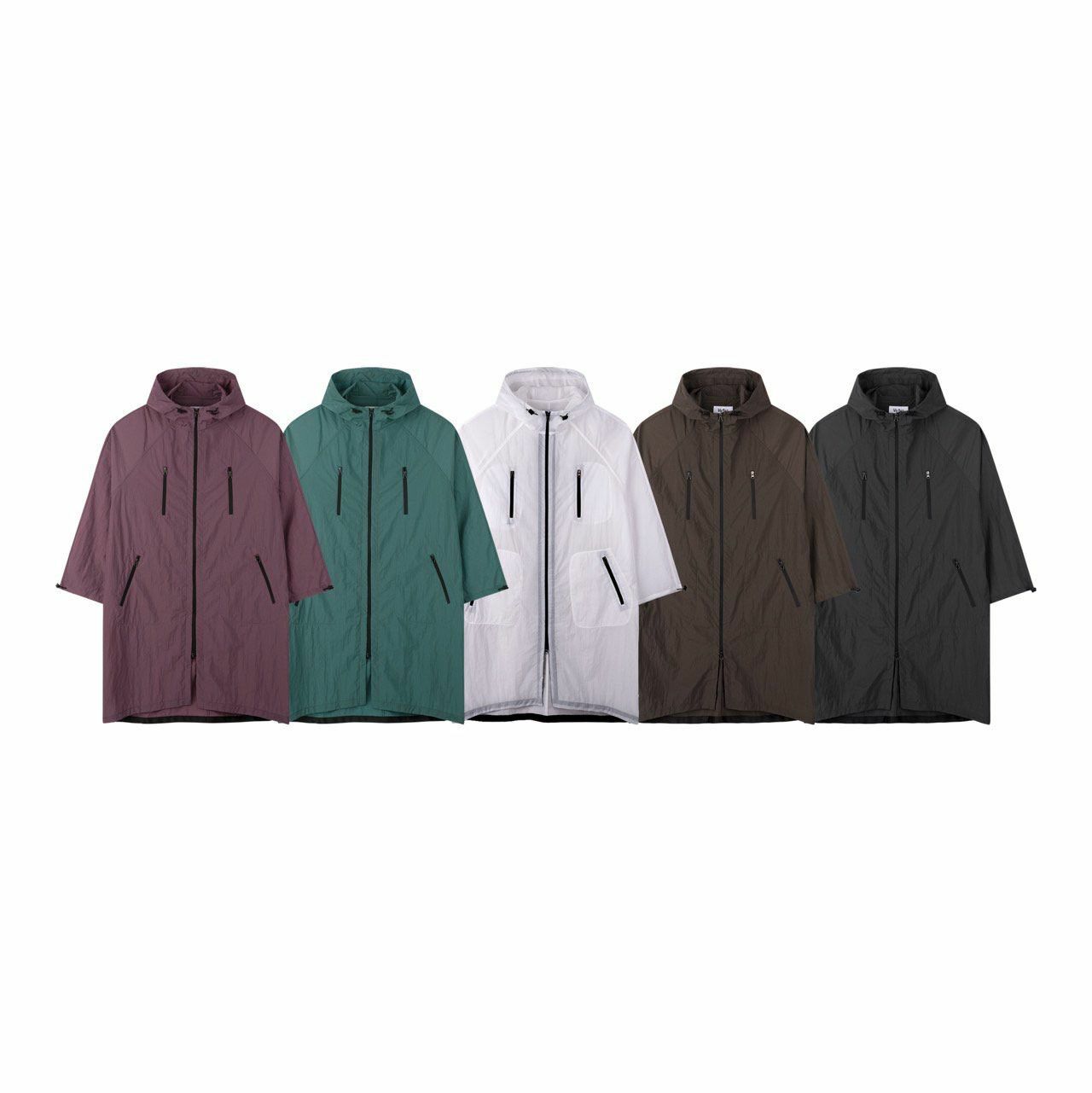 淨色連帽拉鍊長褸 Votus-042JK