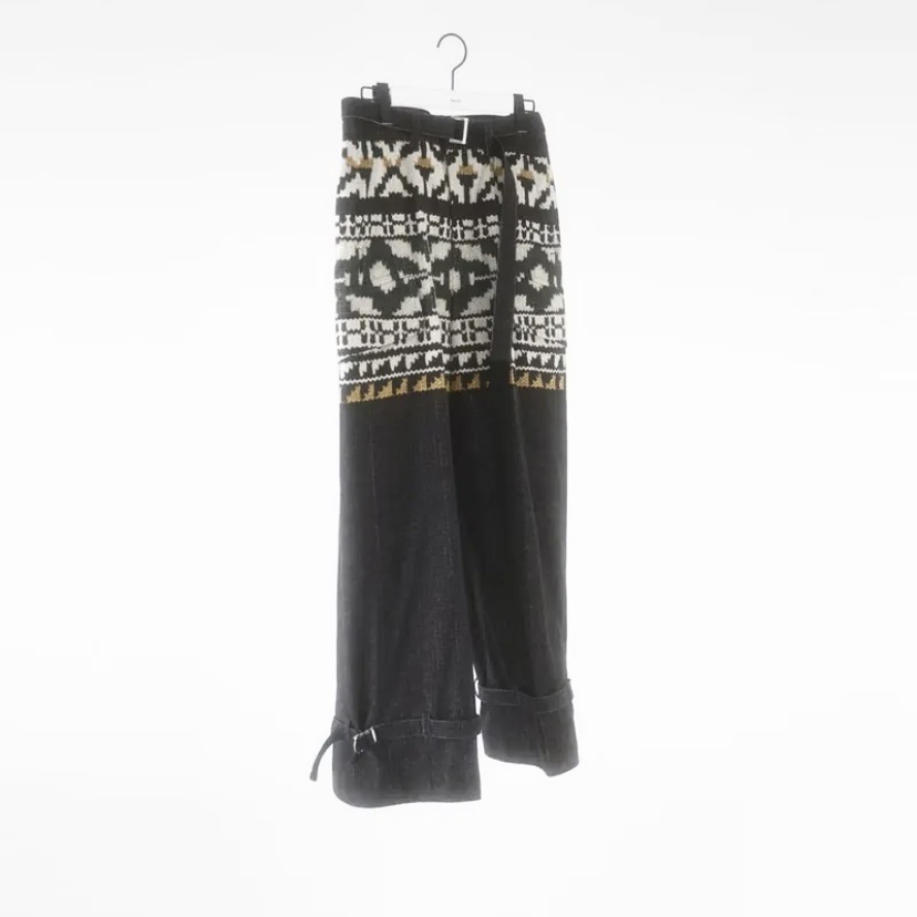 SACAI 2024 A/W PATTERN KNIT PRINT PANTS - PRE ORDER ITEM (預訂中)