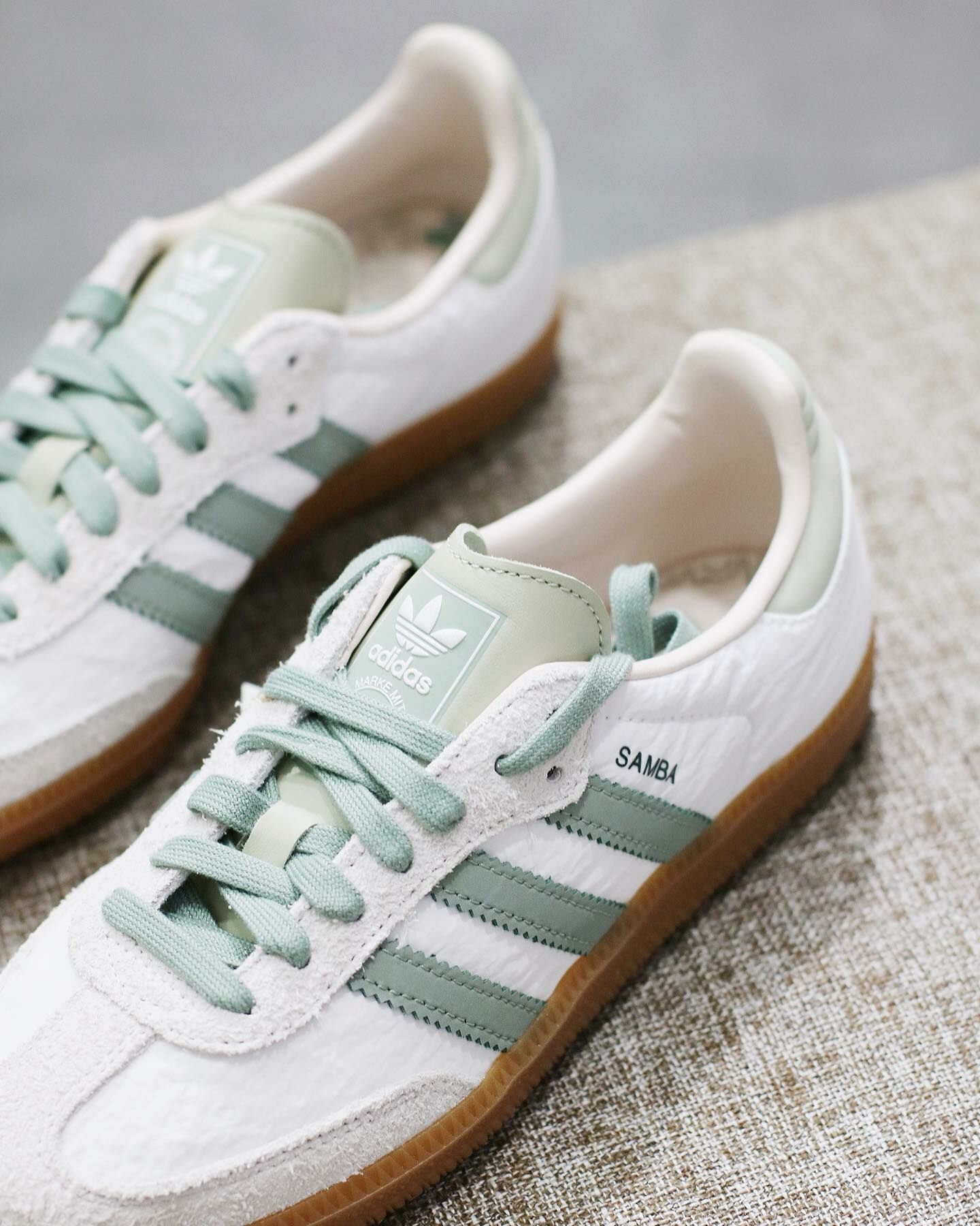 ADIDAS Samba OG Silver Green 復古米白綠色 ID0492