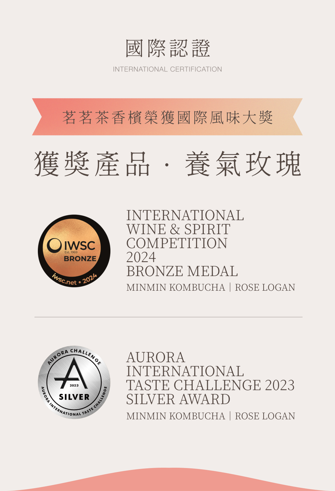 茗茗茶香檳國際雙獎