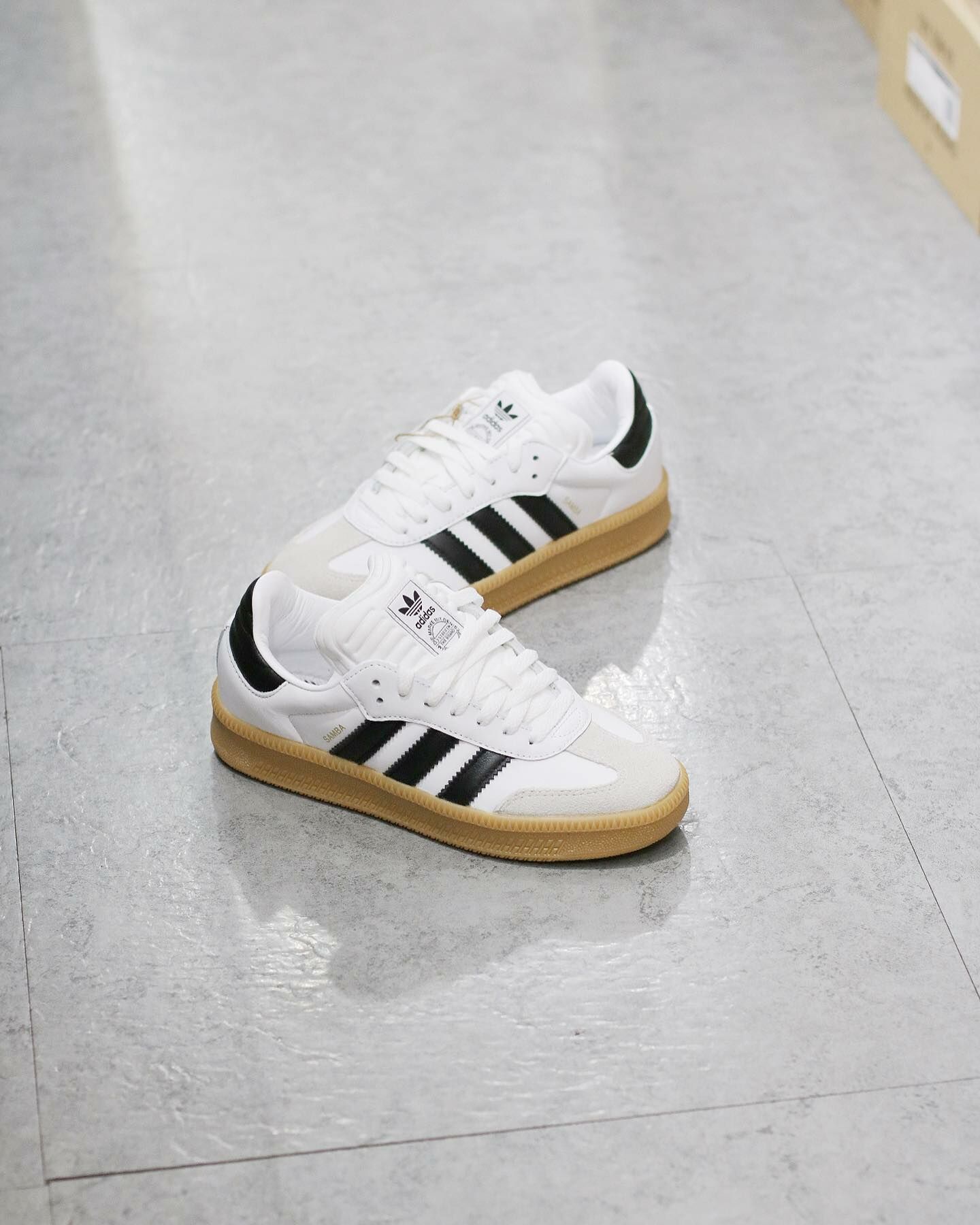 ADIDAS Samba White Black XLG 厚底 IE1377