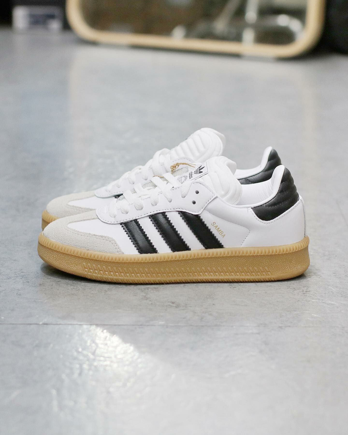 ADIDAS Samba White Black XLG 厚底 IE1377
