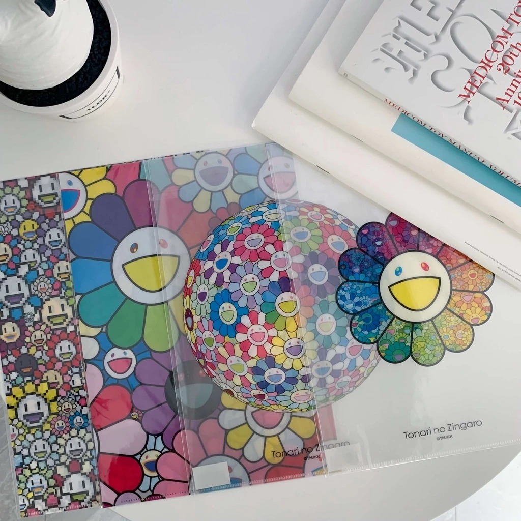 TAKASHI MURAKAMI 村上隆 RAINBOW FLOWER 小花 球 A4 資料夾 現貨