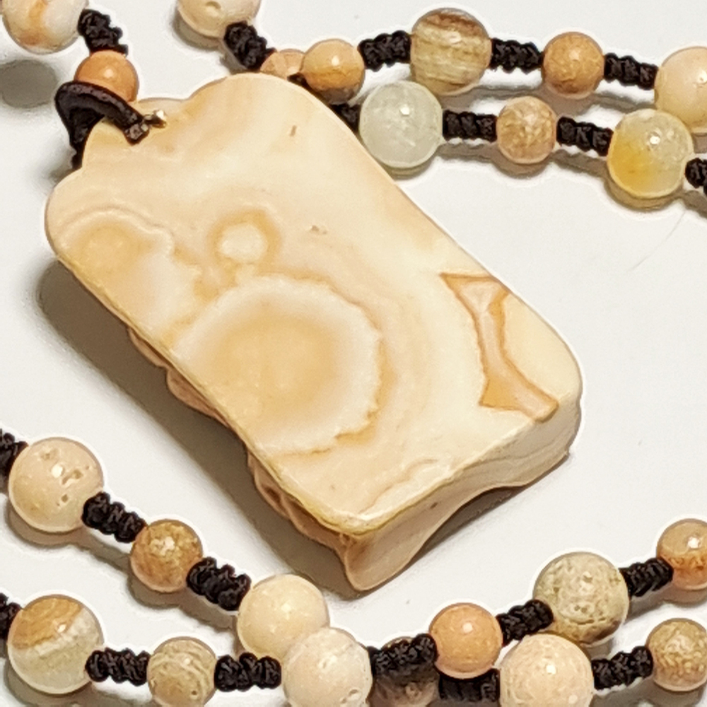 彌勒佛{象白舍利}龍宮舍利項鍊AD【十方】153604