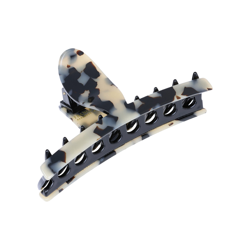 FRANCE  LUXE 一字長型大抓夾〈象牙琥珀〉