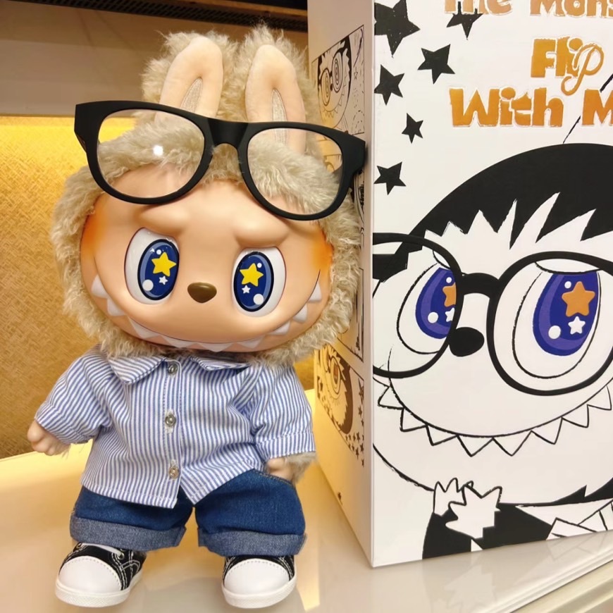 POP MART 泡泡瑪特 THE MONSTERS LABUBU FLIP WITH ME 夏日浪 大娃 四眼切換 搪膠 毛絨公仔