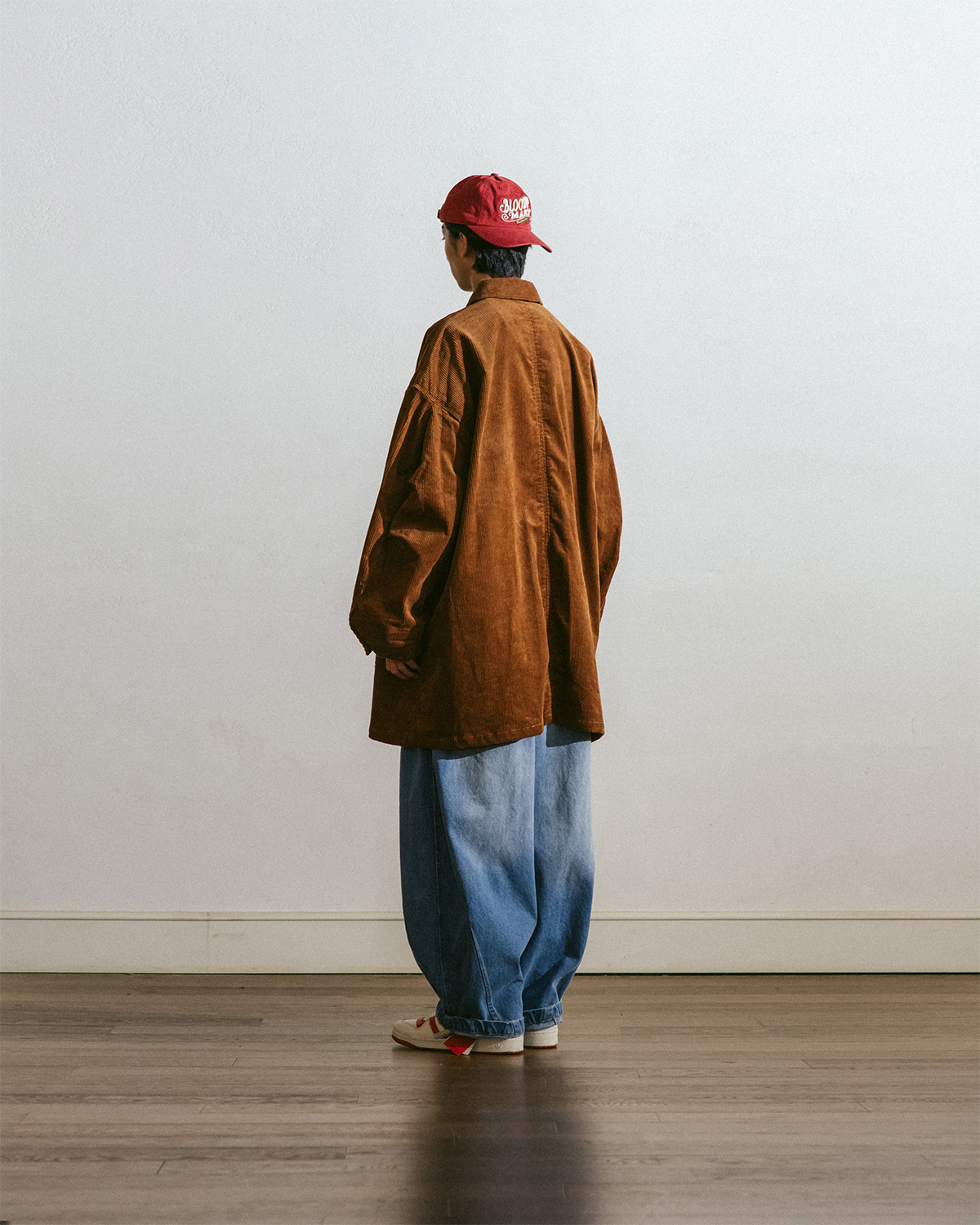 ANGLAN Corduroy Work Coat Jacket - Brown 燈芯絨工裝長版襯衫外套