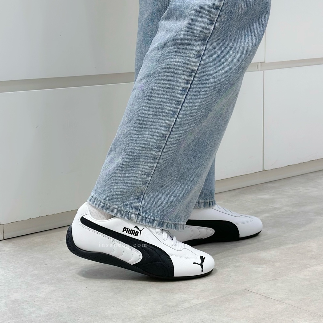 PUMA SPEEDCAT LEATHER 賽車鞋 黑白 皮革 休閒 401603-02