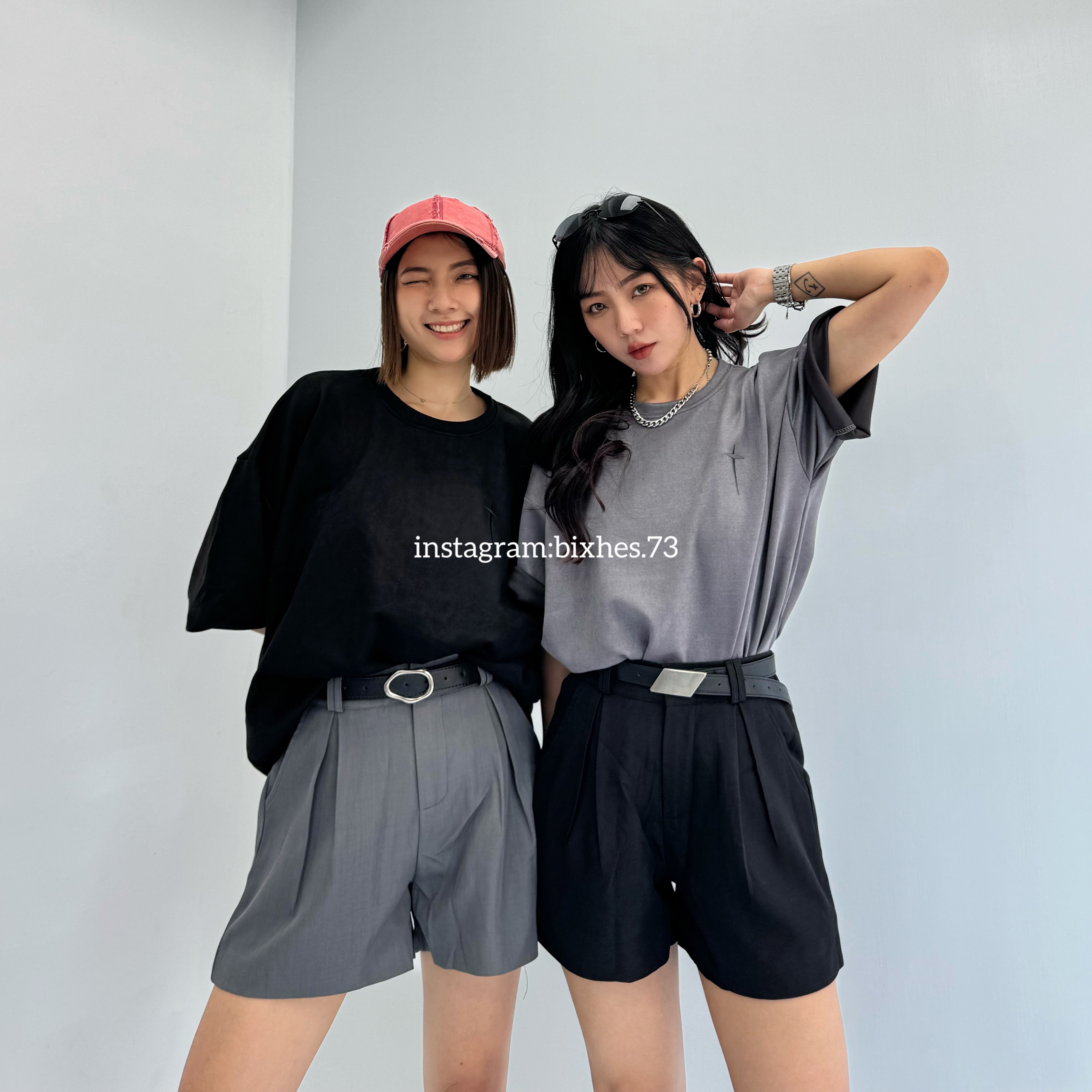 壓褶西裝五分褲(E00098)