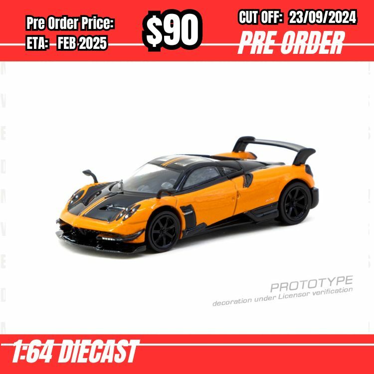 PO-$90  * Tarmac * 1:64 Pagani Huayra BC Arancio Saint Tropez [OD13/09]