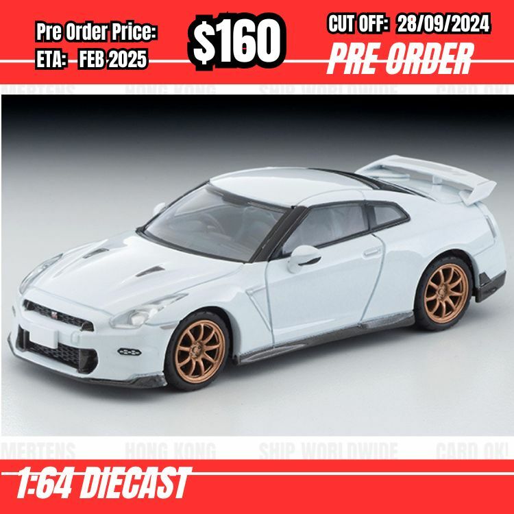 PO-$160 * Tomytec * 1:64 LV-N316c NISSAN GT-R Premium edition T-spec 2024 model White [OD13/09]
