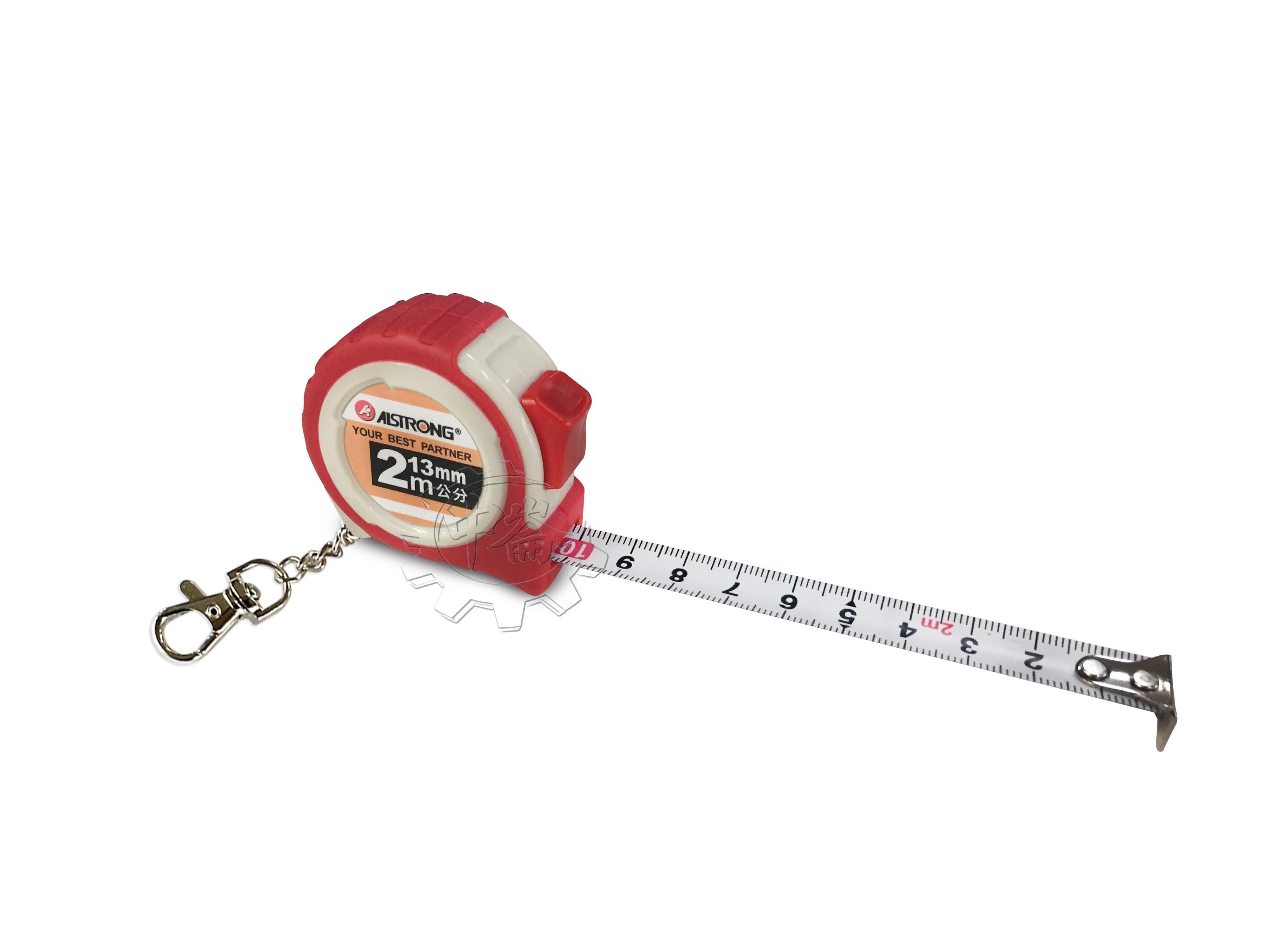 ＊中崙五金【附發票】ALSTRONG 2M鑰匙圈捲尺 全公分 防滑耐摔 (單顆)